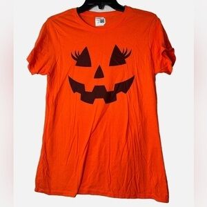 NWOT Port & Company Pumpkin Face Halloween T-Shirt